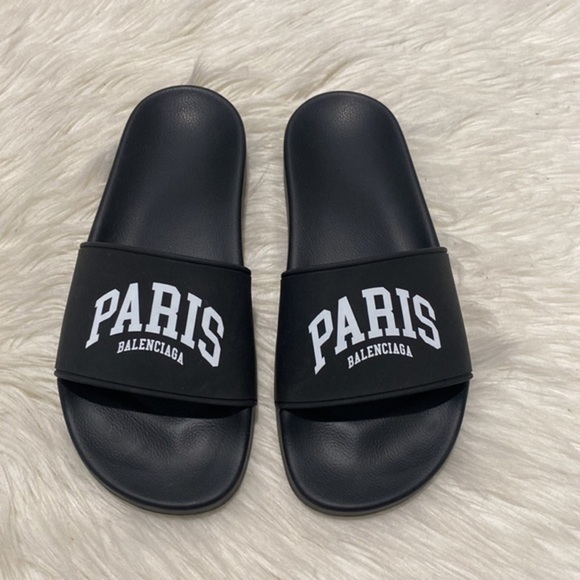 New Balenciaga Paris logo‎ pool slides size 38EU - Picture 2 of 10